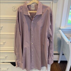 Brooks Brothers Men's Purple Check Dress Shirt